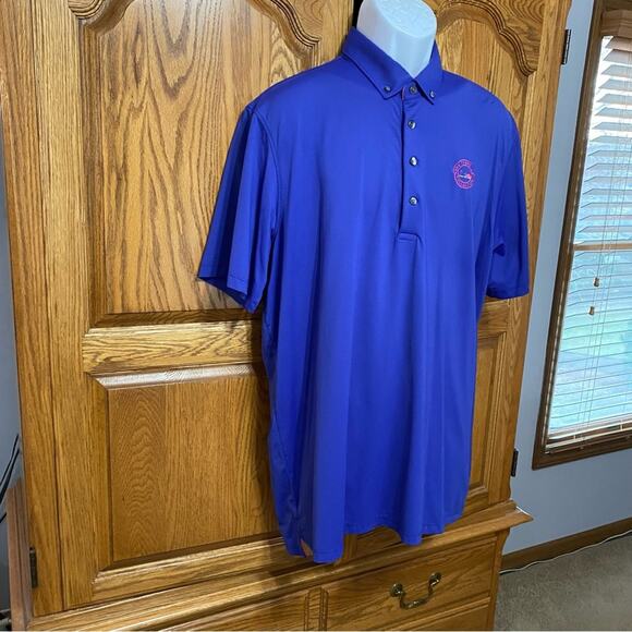 Greyson Natchez Polo Shirt Mens XL Relaxed Blue Pink Collared Golf Casual Top - Picture 15 of 15